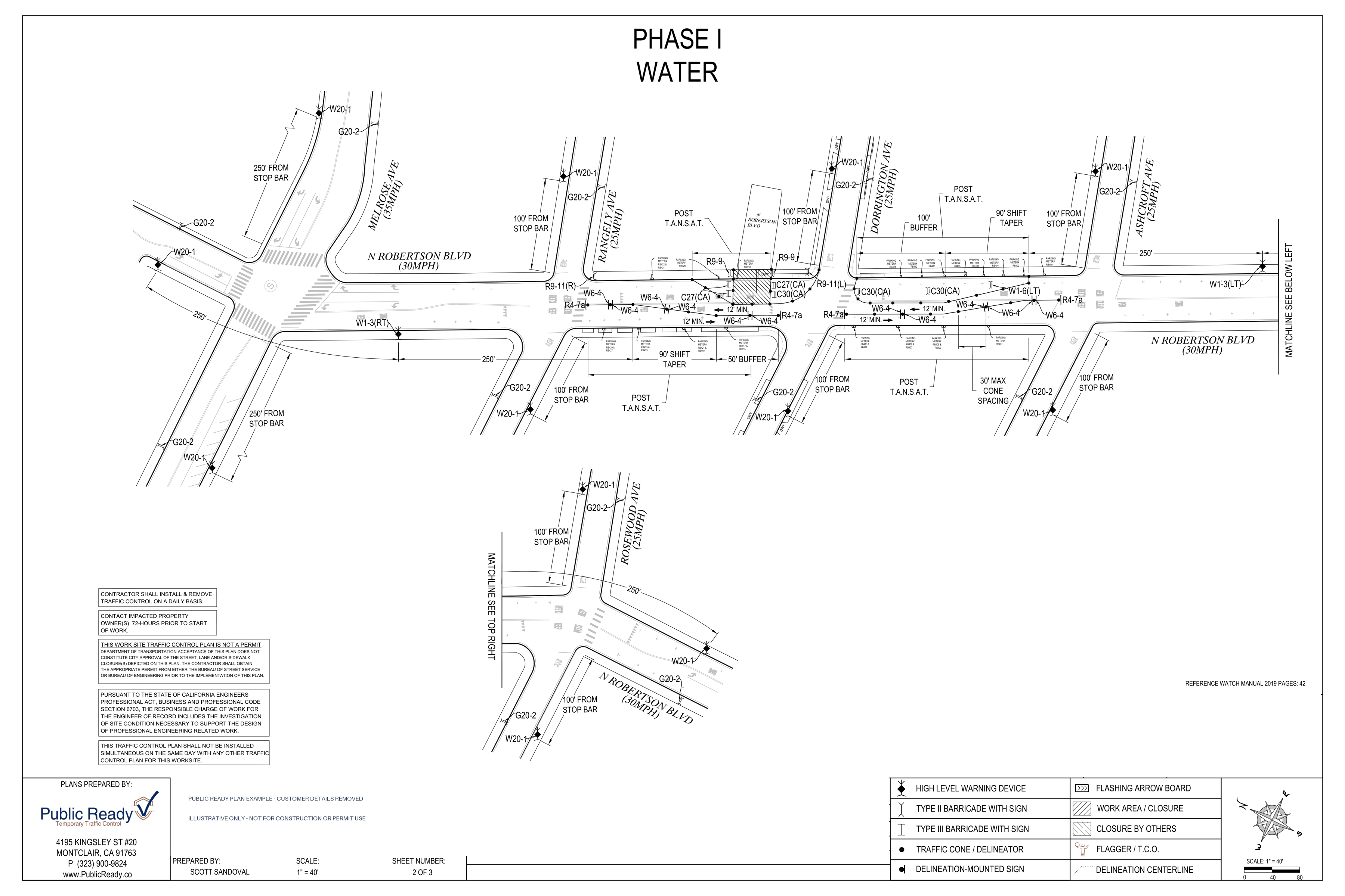 Public Ready utility operations plan example in West Hollywood with customer information removed