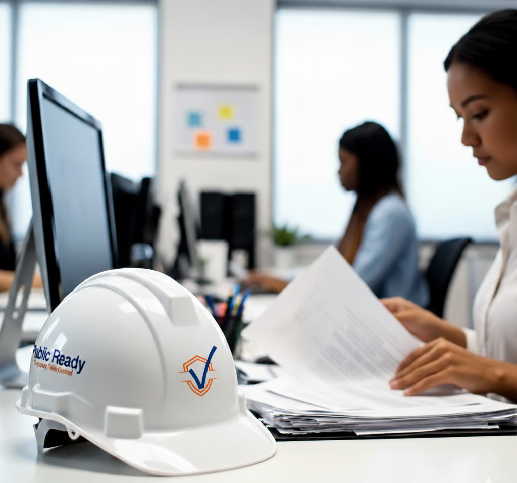 Illustration of office-based plan review and permit documentation